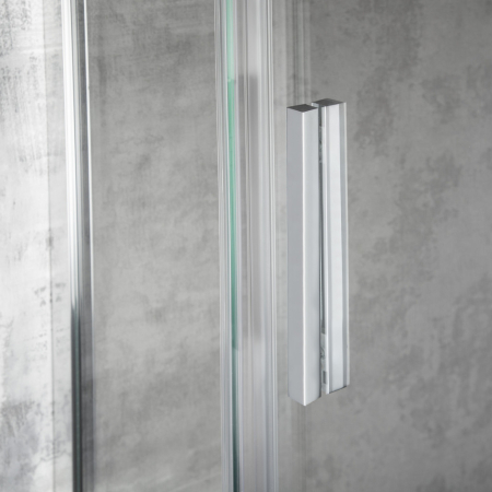 Kerra Solid SQ 100 Chrome cabină de duș pătrată cu tavă de duș [6]