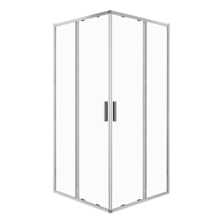 Cabină de duș pătrată / Cabină de duș dreptunghiulară - Kerra Solid SQ 100 crom pătrat cabină de duș fără tavă