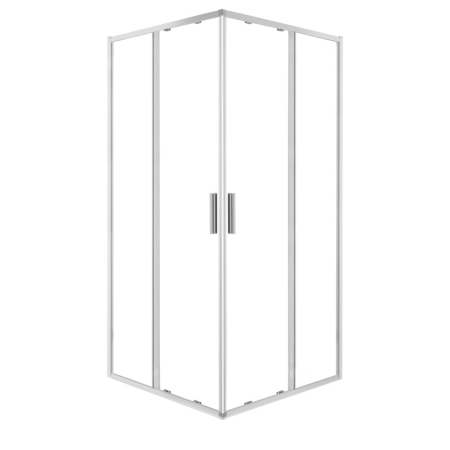 Cabină de duș pătrată / Cabină de duș dreptunghiulară - Kerra Solid SQ 90 crom pătrat cabină de duș fără tavă