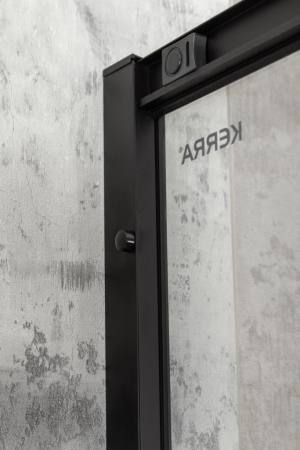 Kerra Solid SQ 90 negru pătrat cabină de duș cu tavă de duș [1]