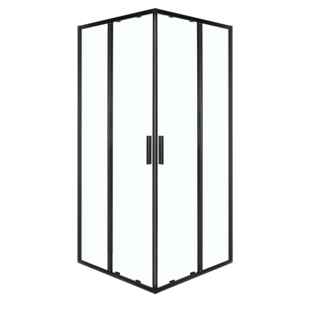Cabină de duș pătrată / Cabină de duș dreptunghiulară - Kerra Solid SQ 90 negru pătrat cabină de duș fără tavă