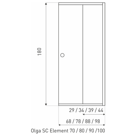 Kerra Ușă de duș OLGA SQ 90 ELEMENT [1]