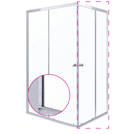 Ușă de duș cu un canat - Kerra Ușă de duș OLGA SQ 90 ELEMENT