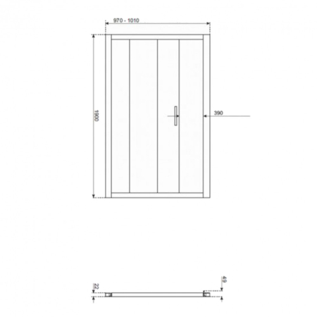 Kerra Ușă de duș Zoom D 100x190 cm [1]