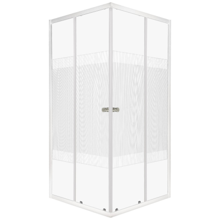 Cabină de duș pătrată / Cabină de duș dreptunghiulară - Kerra Xenia SQ 80 alb pătrat cabină de duș fără tavă