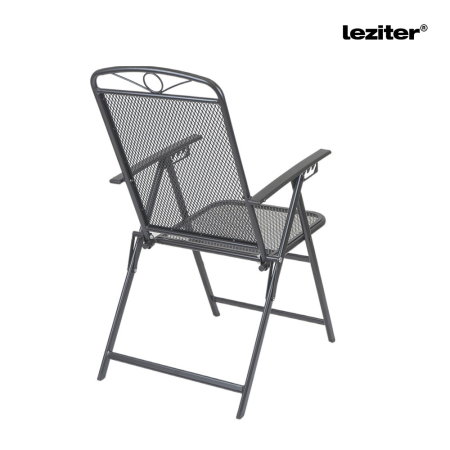 Leziter Alba metal mesh scaun de grădină pliabil antracit [3]