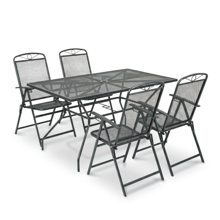 Set mobilier grădină - Leziter Alfi 4+1 set de mobilier de grădină antracit