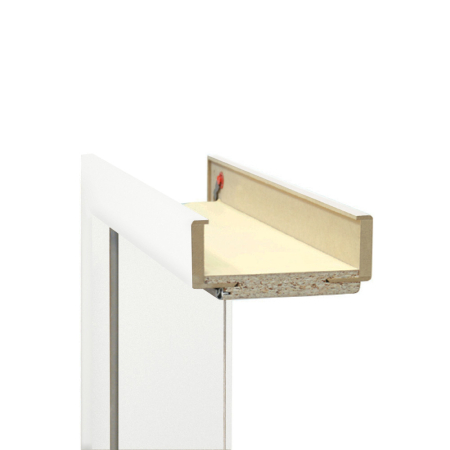 Toc ușă interioară - Leziter Balama decorativă cromată stângă, albă 90/210 12-14