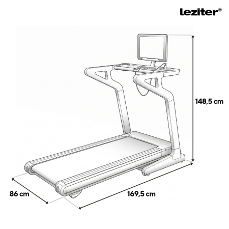 Leziter Banda de alergare cu afișaj Led Aeorun Max 150 kg, 4,5 CP, 18,8 Km/h, 12 programe, înclinare 0-15 procente [2]