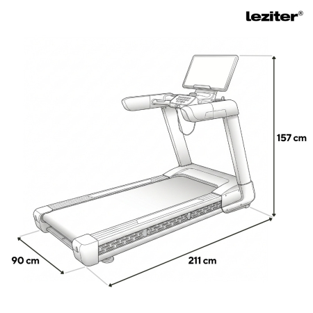 Leziter Banda de alergare cu afișaj Led Speedpro Max 150 kg, 6 CP, 25 Km/h, înclinare 0-25 procente [2]