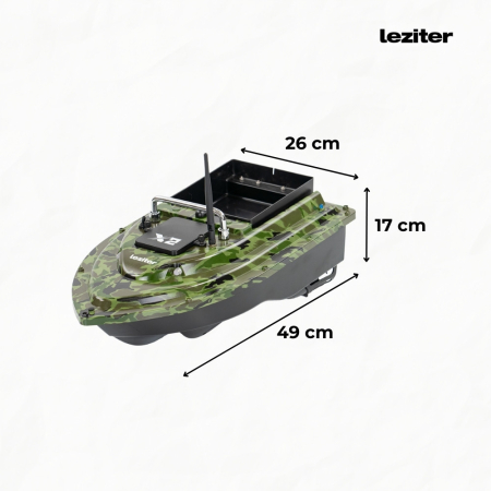 Leziter Feeder barca X2 GPS backpacker cu camuflaj verde [2]
