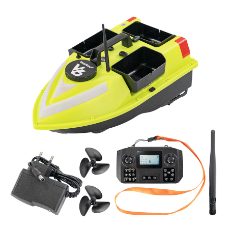 Pescuit - Leziter Barca de alimentare V6 GPS cu 3 rezervoare la lumina de noapte spate și laterale