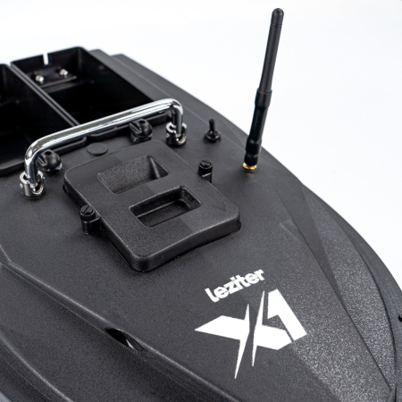 Leziter Barcă de momeli X1 GPS 4G cu compartiment dublu pentru hrănire, ejecție spate, negru [6]