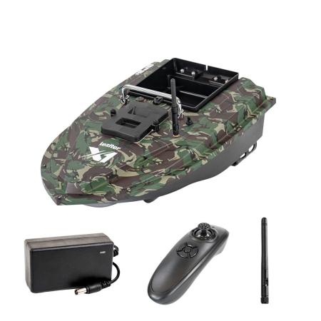 Produse temporar indisponibile - Leziter Barcă de pescuit momeli X1 GPS 4G cu ejecție spate, camuflaj verde
