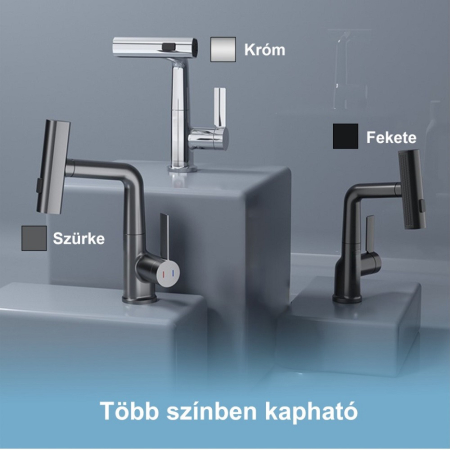 Leziter Robinet mixer pentru chiuvetă Mara cu cap multifuncțional negru [4]