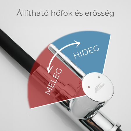 Leziter Robinet mixer pentru chiuvetă pe piedestal Corin cu gura de scurgere flexibilă alb [3]