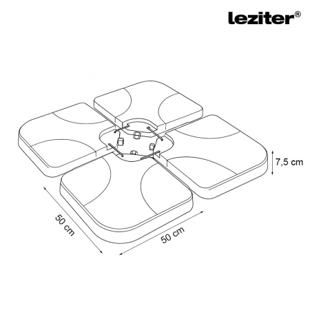 Leziter Baza parasolar 4x15 L [2]