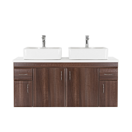 Produse temporar indisponibile - Leziter Bianco 130 dulap de bază fără chiuvetă aida nuc alb blat de lucru