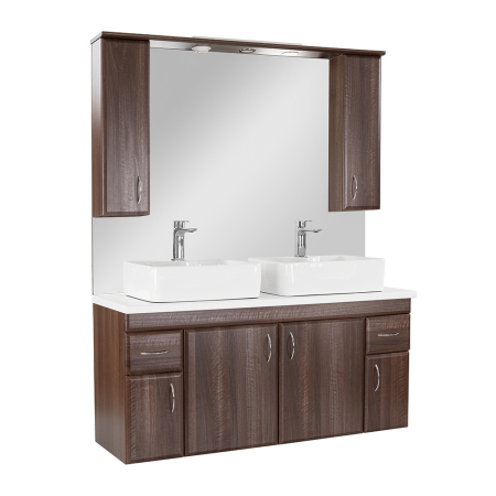 Leziter Bianco 130 fără lavoar cu blat de lucru din lemn de nuc Aida alb [2]