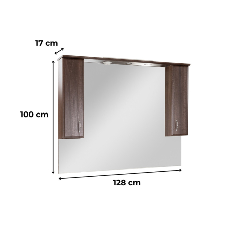 Leziter Bianco 130 mobilier de baie vanitatea unitate Aida nuc [1]