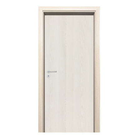 Leziter Blat de ușă decorativ 3D Frasin alb 90 dreapta cu balama cromată cu încuietoare BB [2]