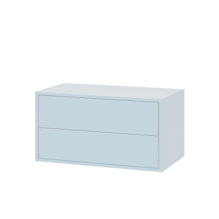 Leziter Boxie 2 sertare dulap de perete 40x80x37 cm albastru [6]