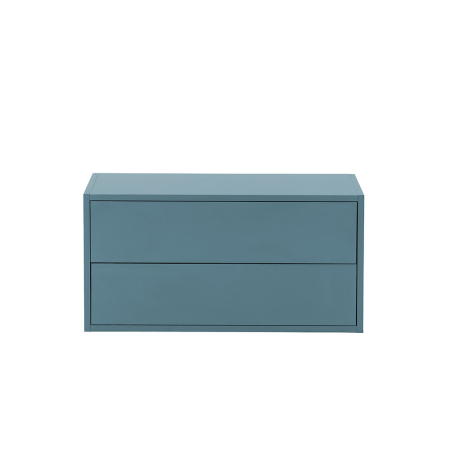 Mobilier pentru living - Leziter Boxie 2 sertare dulap de perete 40x80x37 cm albastru petrol