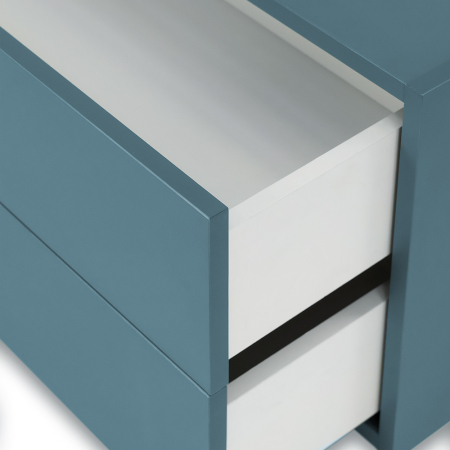 Leziter Boxie 2 sertare dulap de perete 40x80x37 cm albastru petrol [8]