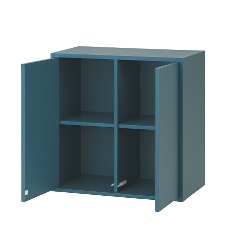 Leziter Boxie 2 uși dulap de perete 80x80x37 cm albastru petrol [6]