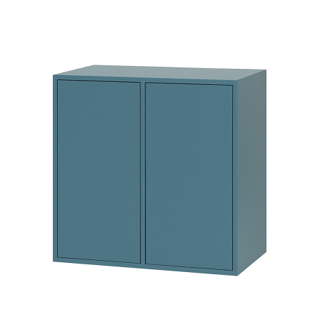 Mobilier pentru living - Leziter Boxie 2 uși dulap de perete 80x80x37 cm albastru petrol