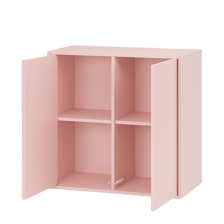 Leziter Boxie 2 uși dulap de perete 80x80x37 cm roz [6]