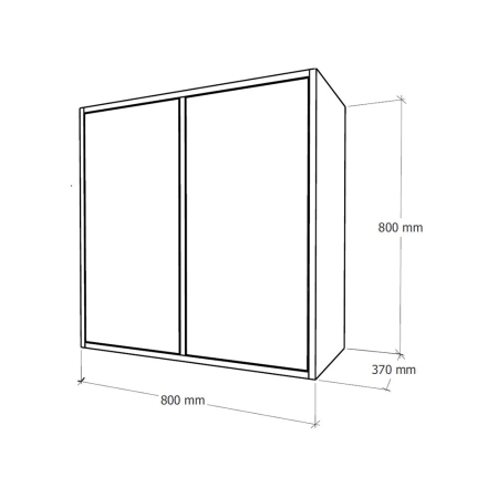 Leziter Boxie 2 uși dulap de perete 80x80x37 cm stejar sonoma [5]