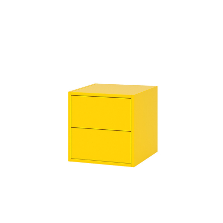 Leziter Boxie dulap de perete cu 2 sertare 40x40x37 cm galben [6]