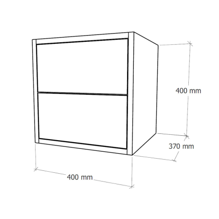 Leziter Boxie dulap de perete cu 2 sertare 40x40x37 cm stejar sonoma [5]