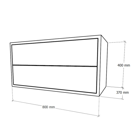 Leziter Boxie dulap de perete cu 2 sertare 40x80x37 cm antracit [5]