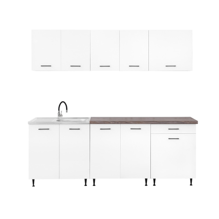 Leziter Bucătărie Primo 220 alb, cu blat rauna sil [3]