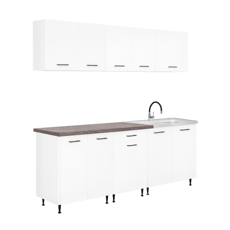 Leziter Bucătărie Primo 220 alb, cu blat rauna sil [5]