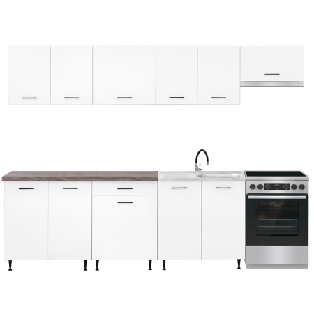 Leziter Bucătărie Primo 280 alb, cu blat rauna sil [9]