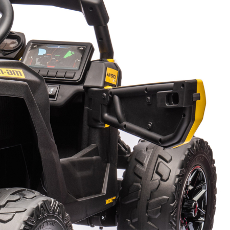 Leziter Buggy electric pentru copii Can-Am Maverick 4x4, galben, pentru 2 persoane [7]