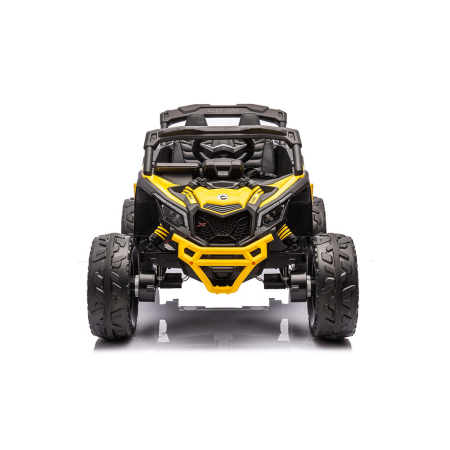 Leziter Buggy electric pentru copii Can-Am Maverick 4x4, galben, pentru 2 persoane [3]