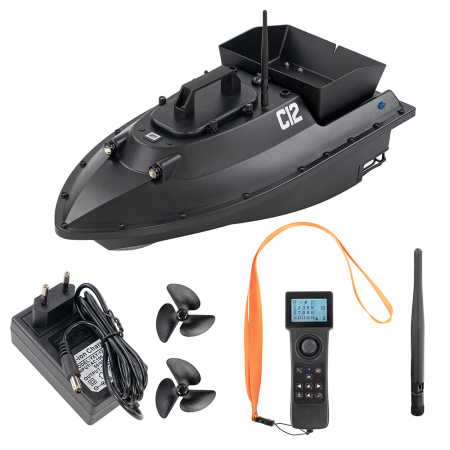 Pescuit - Leziter C12 GPS hrănire barca cu rucsac negru