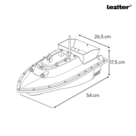 Leziter C12 GPS hrănire barca cu rucsac negru [2]