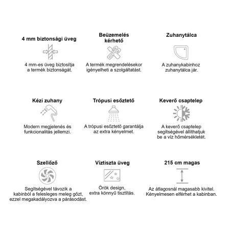 Leziter Cabină de duș cu hidromasaj Aria cu instalare pe partea stângă [7]