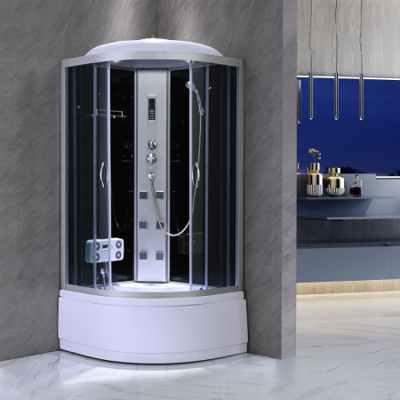 Leziter Cabină de duș cu hidromasaj Mila - neagră [1]