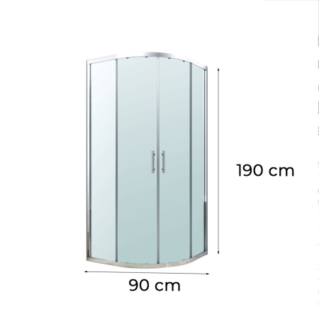 Leziter Cabină de duș curbată Soul 90x90 cm fără cădiță [2]