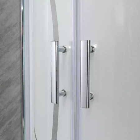 Leziter Cabină de duș curbată Spirit Bamboo 80x80 cm cu cădiță de duș [9]