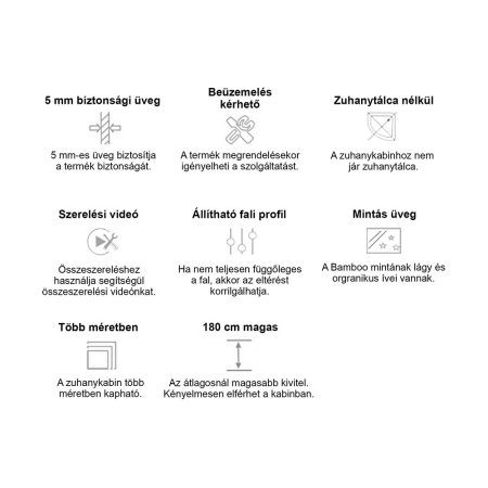 Leziter Cabină de duș curbată Spirit Bamboo 90x90 cm fără cădiță de duș [5]