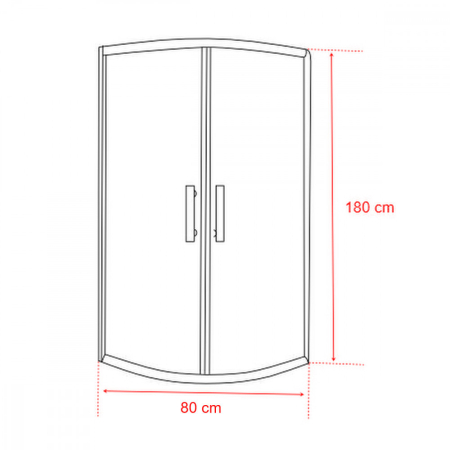 Leziter Cabină de duș curbată Spirit Matt 80x80 cm fără cădiță de duș [2]