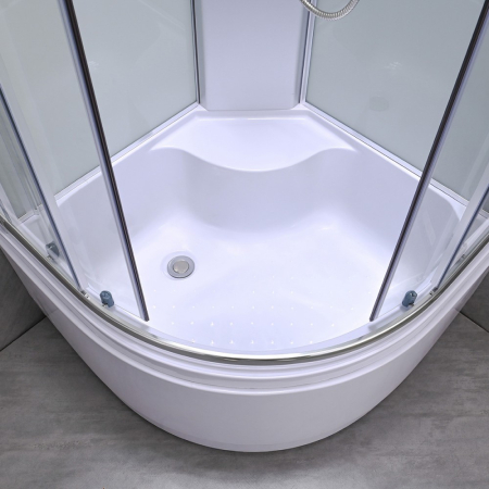 Leziter Cabina de dus Karolino 80x80 cm cu tava adanca alba [7]