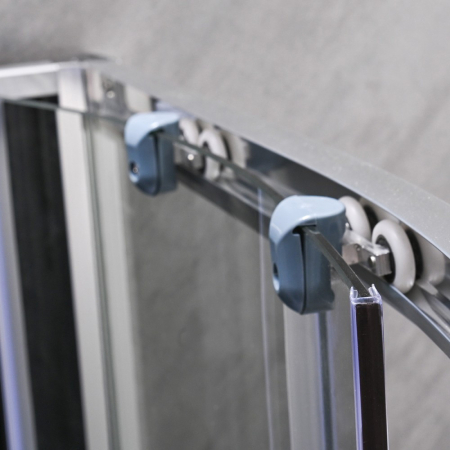 Leziter Cabină de duș Karolino 80x80 cm neagră cu tavă adâncă [7]